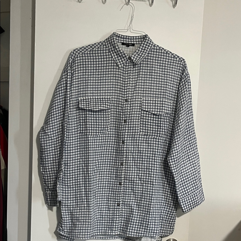 Papermoon Blue and White Checkered Shirt